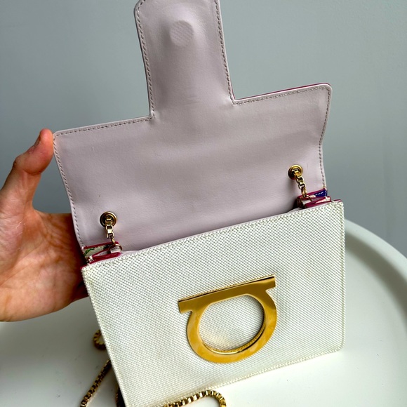 Salvatore Ferragamo Thalia Floral Shoulder Bag, small, metal strap - Picture 3 of 5